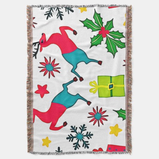 Cozy Winter Wonder Pattern Dream Design Decke (Vorderseite Vertikal)