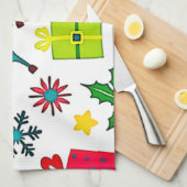 Cozy Winter Wonder Pattern Dream Design Geschirrtuch (Viertel Falte)