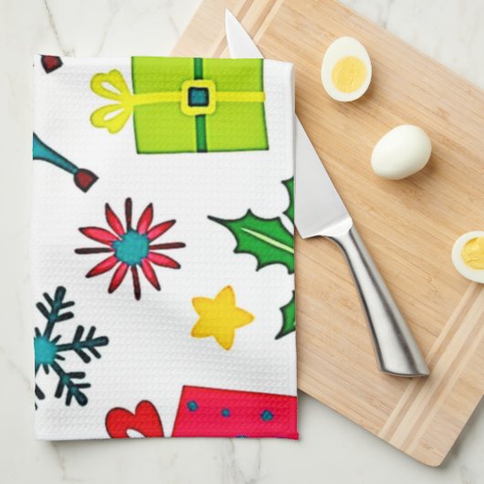 Cozy Winter Wonder Pattern Dream Design Geschirrtuch (Viertel Falte)