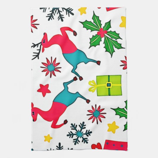 Cozy Winter Wonder Pattern Dream Design Geschirrtuch (Vertikal)