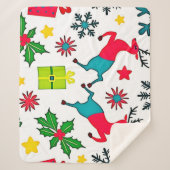 Cozy Winter Wonder Pattern Dream Design Sherpadecke (Vorderseite)