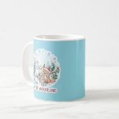 Cozy Winter Woodland Animals Watercolor Coffee Mug Kaffeetasse (Vorderseite Links)