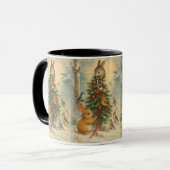 Cozy woodland bunny christmas warm winter festive  tasse (Vorderseite Links)