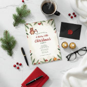 Cozy Woodland Christmas Party Invitation Einladung