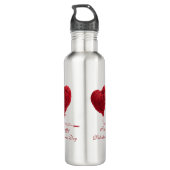 Cozy Yarn Heart for Valentines Edelstahlflasche (Rückseite)