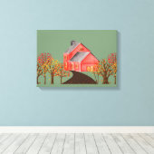 CozyBun Fall Bauernhof Leinwanddruck (Insitu (Holzboden))