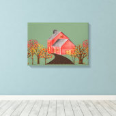 CozyBun Fall Bauernhof Leinwanddruck (Insitu (Holzboden))