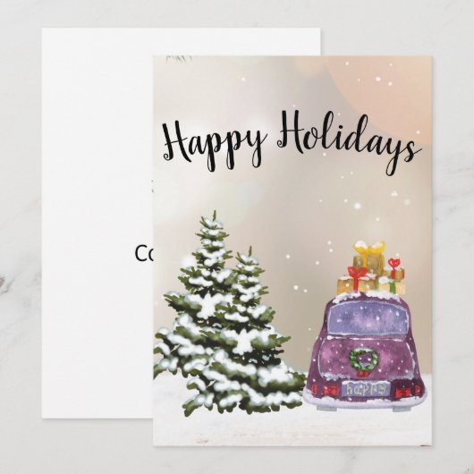 CozyBun Feiertagskarte (Vorne/Hinten)