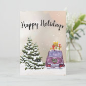 CozyBun Feiertagskarte (Stehend Vorderseite)