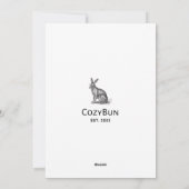 CozyBun Feiertagskarte (Rückseite)