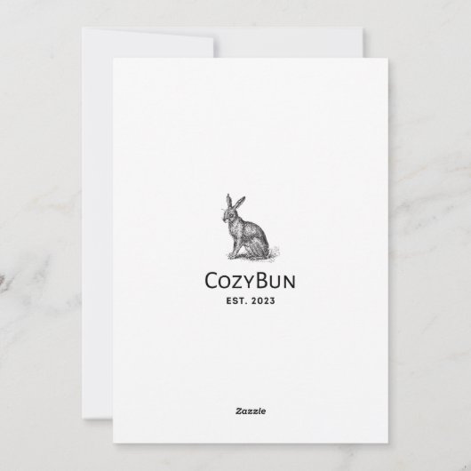 CozyBun Feiertagskarte (Rückseite)