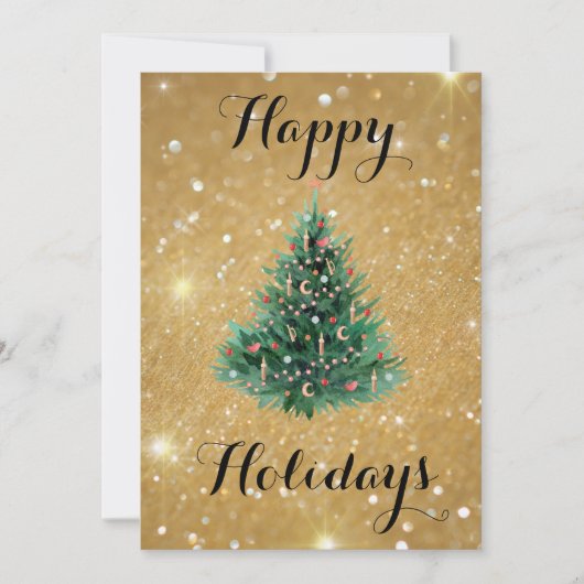 CozyBun Sparkle Feiertagskarte (Vorderseite)