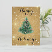 CozyBun Sparkle Feiertagskarte (Stehend Vorderseite)