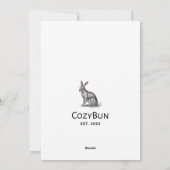 CozyBun Sparkle Feiertagskarte (Rückseite)