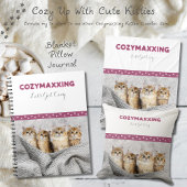 Cozymaxxing Kitten Comfort Journal Rosa & Grau Notizblock