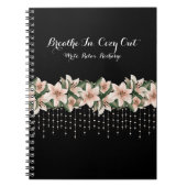 Cozymaxxing Mindful Moments Journal Black & Floral Notizblock (Vorderseite)