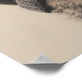 Cozzy Bär in Beanie - Süßes Wintertier Poster (Ecke)