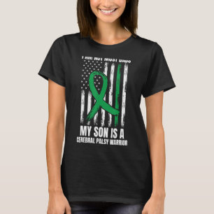 CP Cerebral Palsy Vater Men Son Green Ribb T-Shirt
