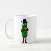 CP, lustige Essiggurke, die Harmonika-Cartoon Kaffeetasse (Links)