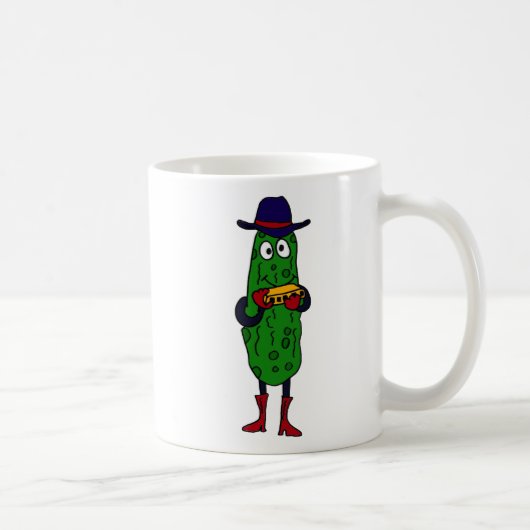 CP, lustige Essiggurke, die Harmonika-Cartoon Kaffeetasse (Rechts)