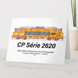CP Serie 2620 Elektrische Lokomotive. Nez-Casse Lo Dankeskarte