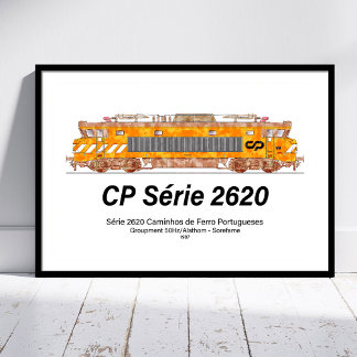 CP Serie 2620 Elektrische Lokomotive. Nez-Casse Lo Fotodruck