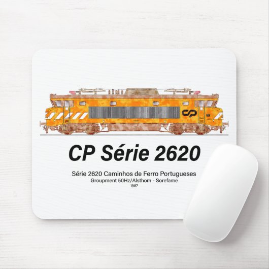 CP Serie 2620 Elektrische Lokomotive. Nez-Casse Lo Mousepad (Mit Mouse)