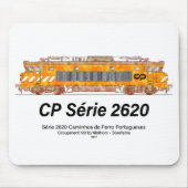 CP Serie 2620 Elektrische Lokomotive. Nez-Casse Lo Mousepad (Vorne)