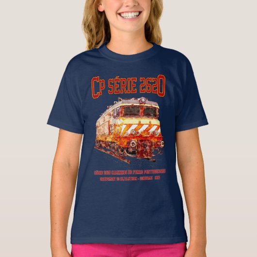CP Serie 2620 Elektrische Lokomotive. Nez-Casse Lo T-Shirt (Vorderseite)