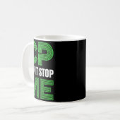CP Wird Nicht Stoppen Warrior Fighter Zerebralpare Kaffeetasse (Vorderseite Links)