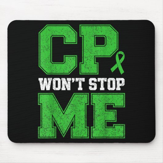 CP Wird Nicht Stoppen Warrior Zerebralparese-Bewus Mousepad (Vorne)