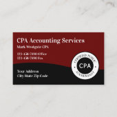 CPA Accountant-Visitenkarte Visitenkarte (Vorderseite)