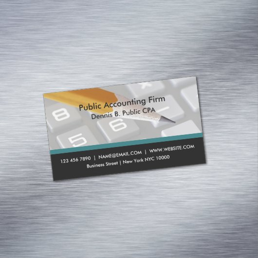 CPA Accounting Magnetic Business Cards Design Magnetische Visitenkarte (Beispiel)