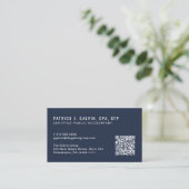 CPA-Buchhalter-QR-Code Blau Visitenkarte (Stehend Vorderseite)