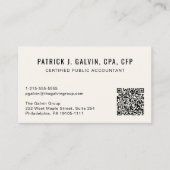 CPA-Buchhalter-QR-Code Visitenkarte (Vorderseite)