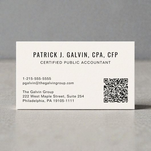 CPA-Buchhalter-QR-Code Visitenkarte