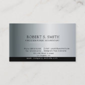 CPA Certified Public Account Black & Silver Visitenkarte (Rückseite)