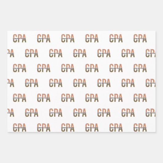 CPA Certified Public Accountant Leopard Print Geschenkpapier Set (Vorderseite)