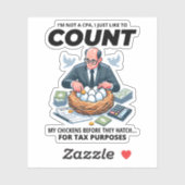 CPA Chick Counter: Humorer Spaß an der Steuersaiso Aufkleber (Blatt)