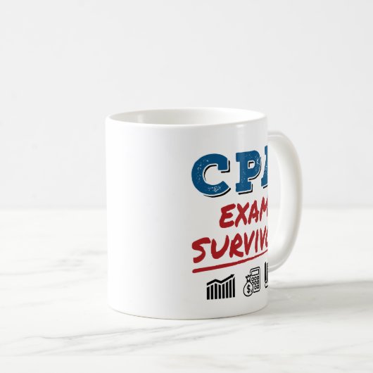CPA Exam Survivor Kaffeetasse (VorderseiteRechts)