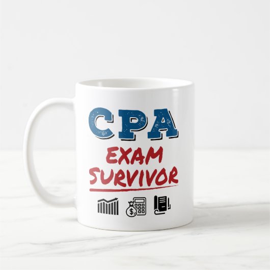 CPA Exam Survivor Kaffeetasse (Links)