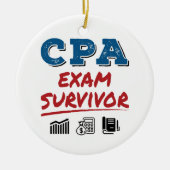 CPA Exam Survivor Keramik Ornament (Vorne)