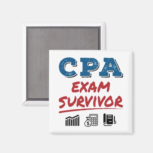 CPA Exam Survivor Magnet (Vorderseite/Rückseite)