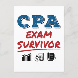 CPA Exam Survivor Postkarte