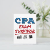CPA Exam Survivor Postkarte (Stehend Vorderseite)