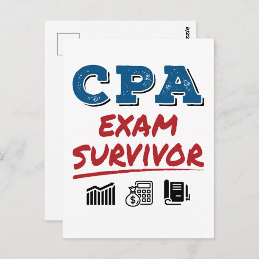 CPA Exam Survivor Postkarte (Vorne/Hinten)