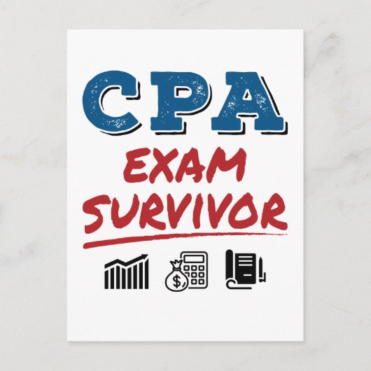 CPA Exam Survivor Postkarte (Vorderseite)