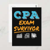 CPA Exam Survivor Postkarte (Vorne/Hinten)