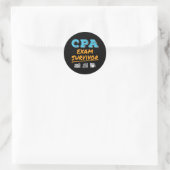 CPA Exam Survivor Runder Aufkleber (Tasche)