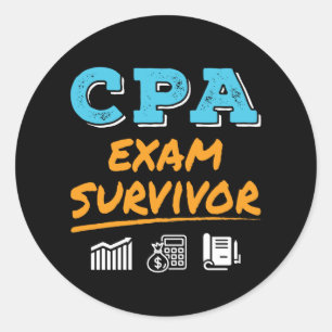 CPA Exam Survivor Runder Aufkleber